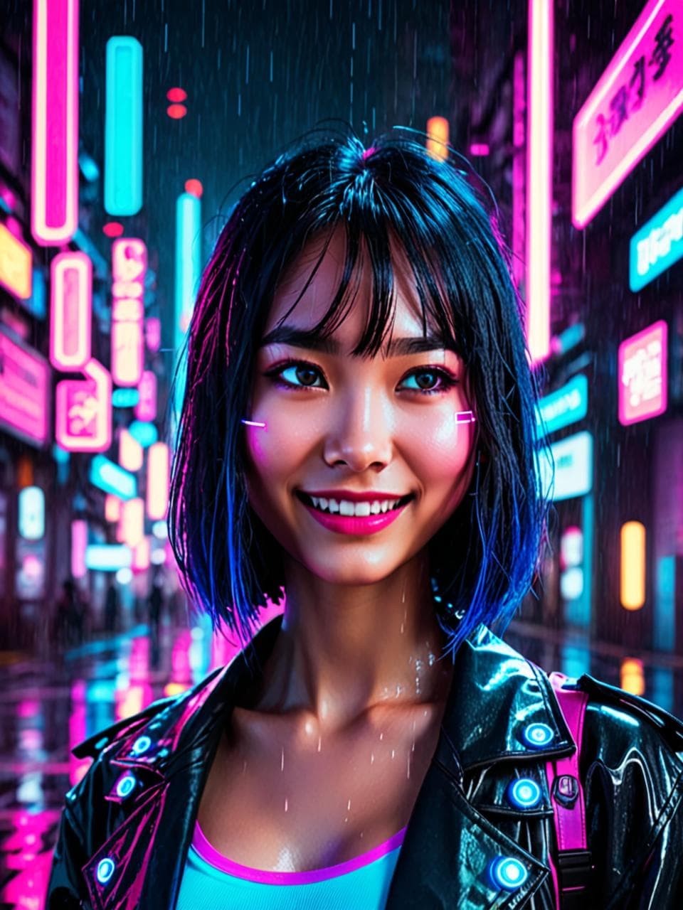 cyberpunk 스타일 캐릭터 예시