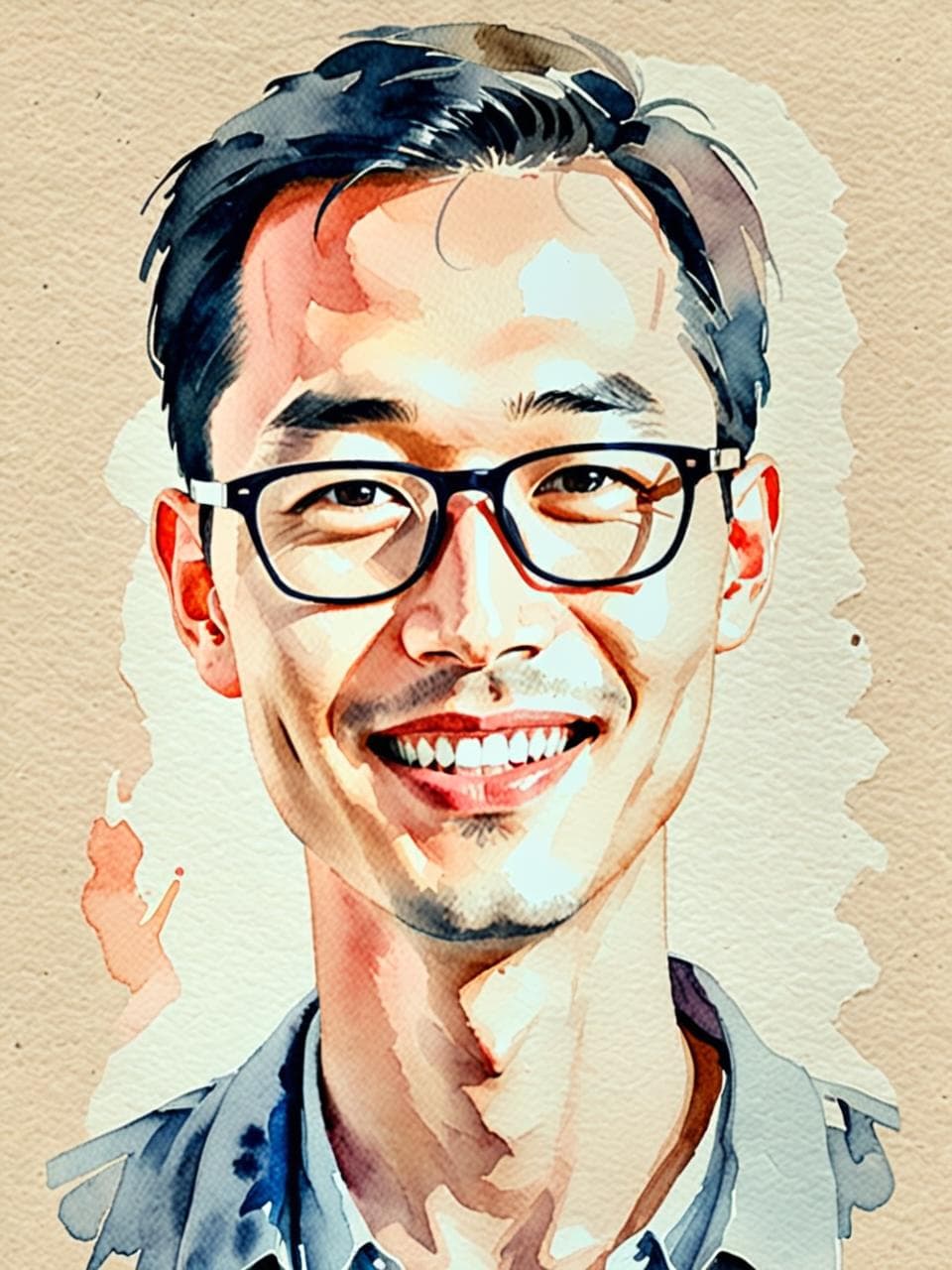 watercolor 스타일 캐릭터 예시