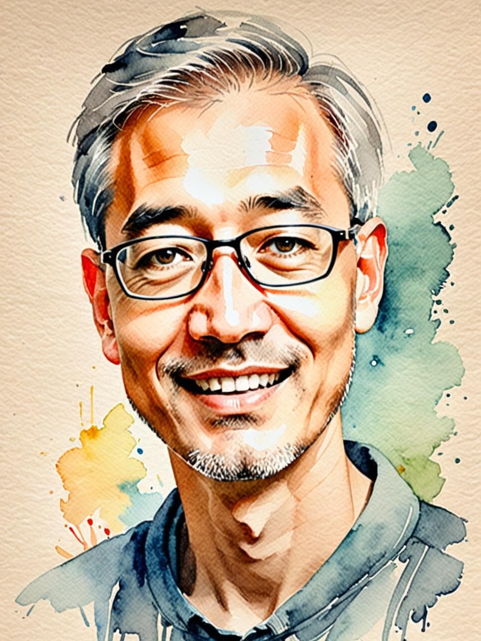 watercolor 스타일 캐릭터 예시